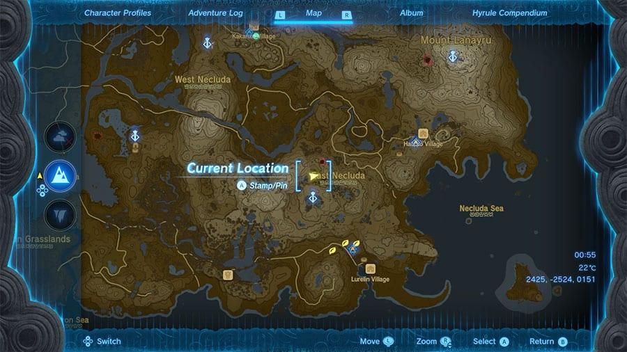 A map showing Where To Find In Hylian Rice In Legend Of Zelda Tears Of The Kingdom