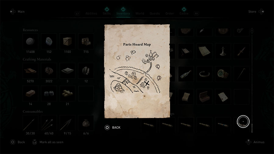 AC Valhalla Siege Of Paris Paris Hoard Map Guide