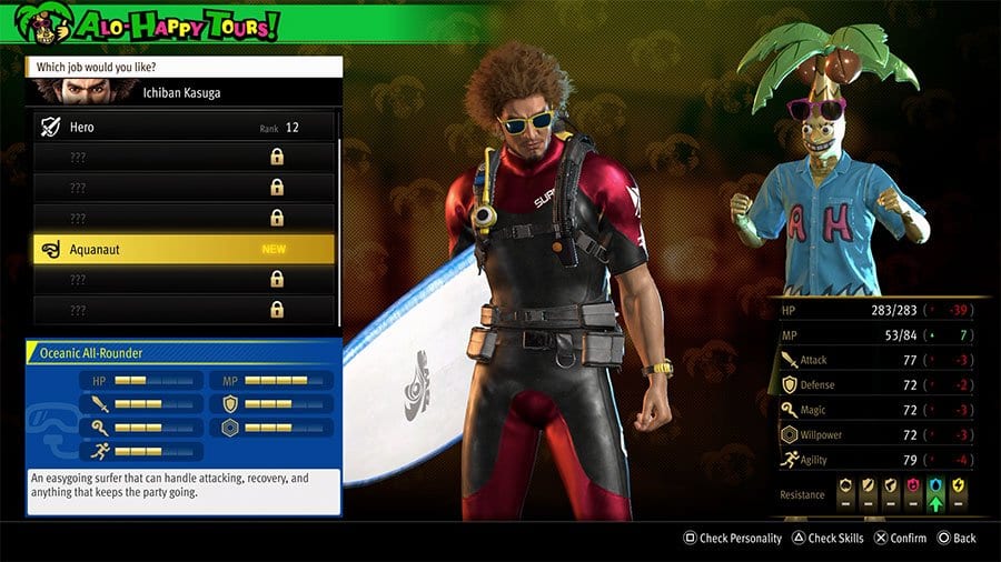 An image showing how to unlock the Aquanaut Job in Like A Dragon Infinite Wealth