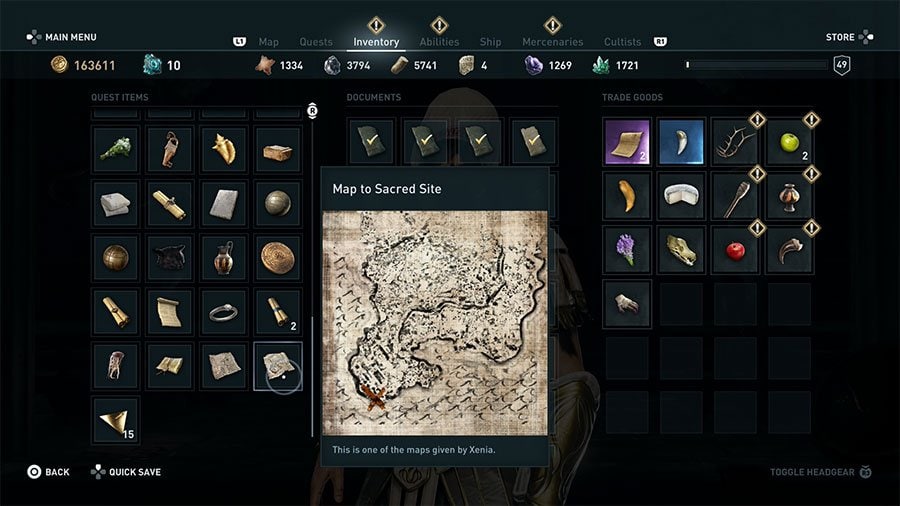 Assassin's Creed Odyssey Sacred Vows Guide Map