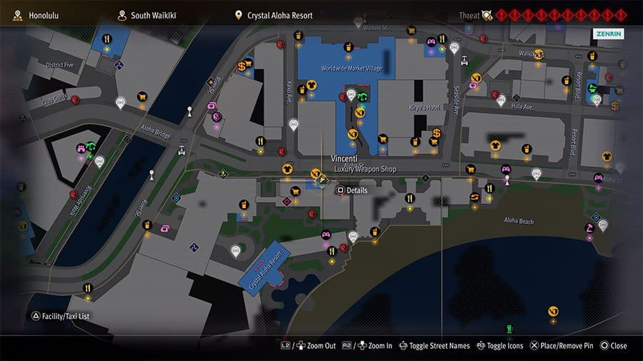 A map showing where to find Dondoko Island Guest Bill Jobs