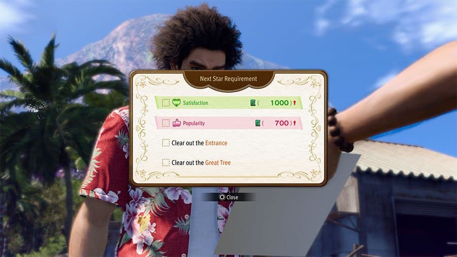 An image showing the requirements for How To Get Dondoko Island 1 Star Rating