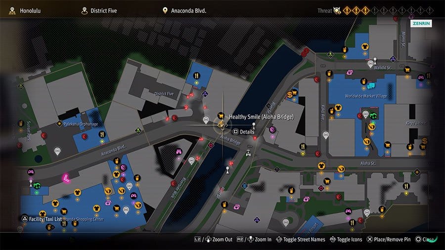 A map showing where to recruit Kenji Gorchov as a Dondoko Island Guest