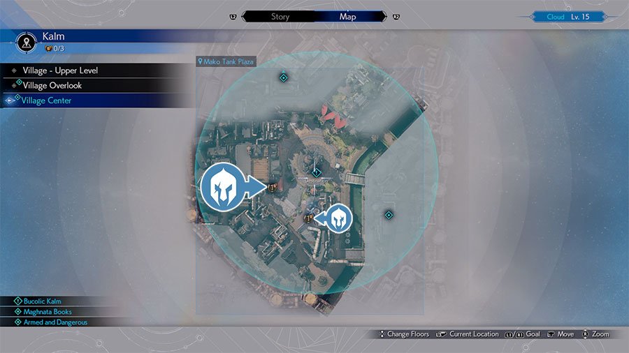 A map showing where to find Queen's Bloody Players Nene and Ned