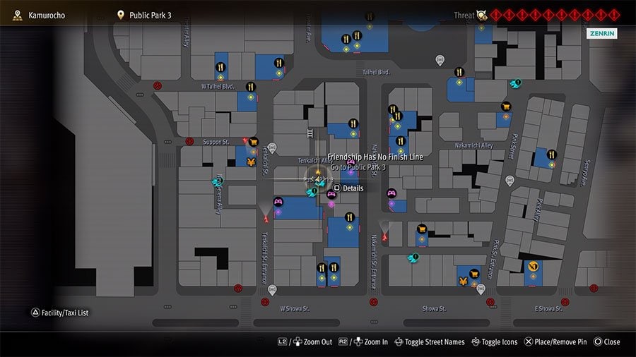 A map showing where to find Pocket Circuit Fighter
