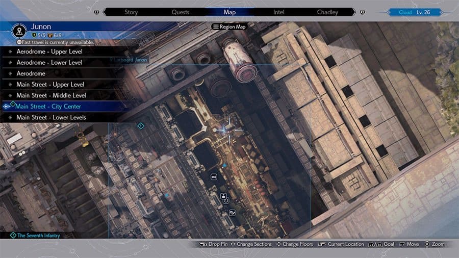 A map showing where to find Seventh Infantry Location #10