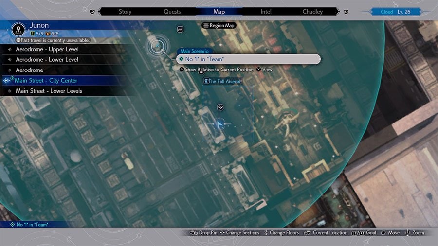 A map showing where to find Seventh Infantry Location #3