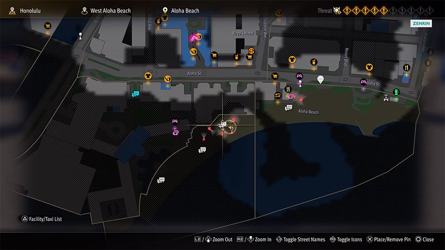 A map showing where to start Substory 14 Neck-Deep In Love