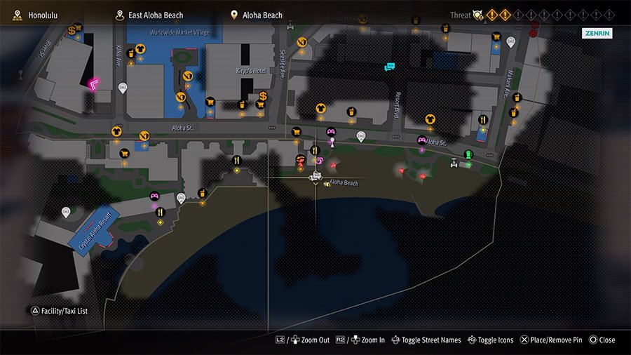 A map showing where to start Substory 17 Beach Guardian No Kidding Around