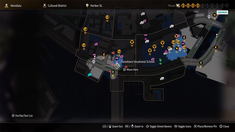 A map showing where to start Substory 21 Playing With Fire