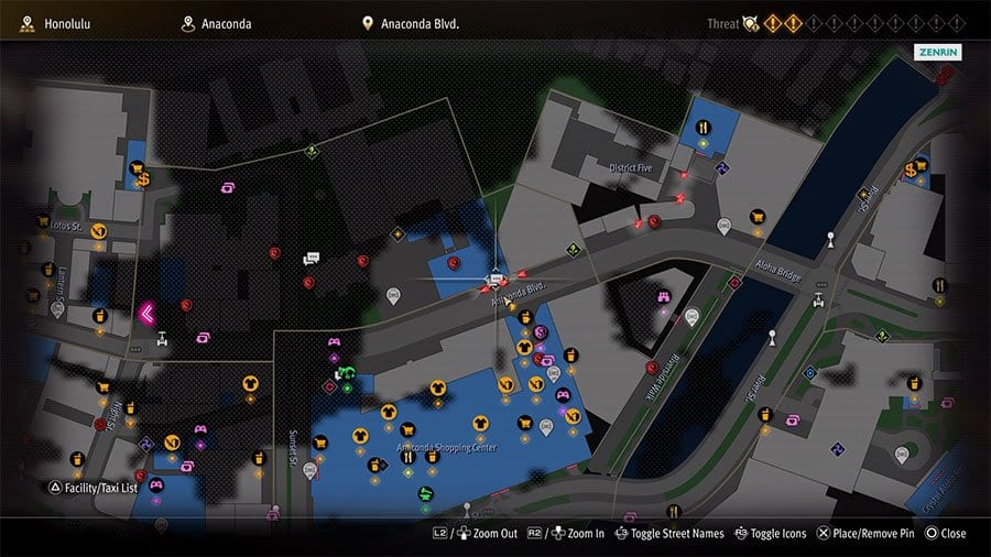 A map showing where to start Substory 22 Rise And Grind