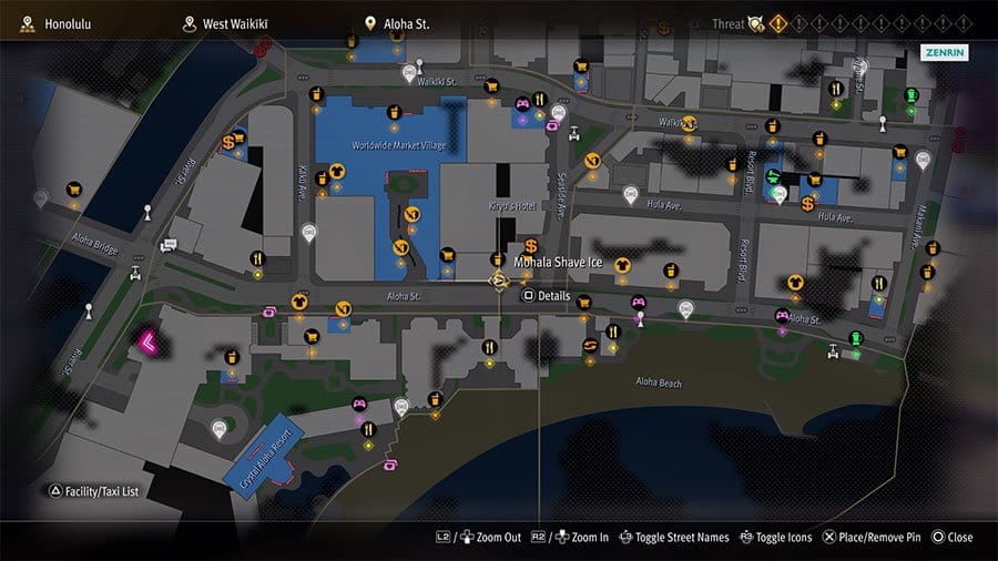 A map showing where to start Substory 24 Let It Snow