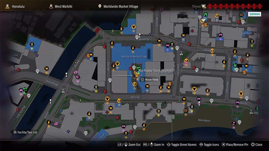 A map showing where to start Substory 48 The Ultimate Alo-Happy Activity