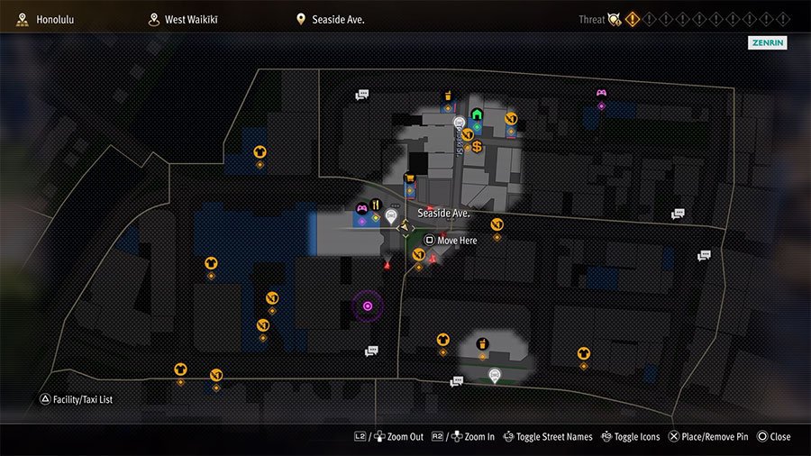A map showing where to find Substory 7 Miss Match