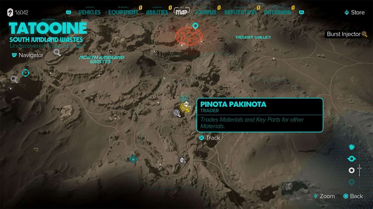An image showing the location of the last Jawa Trader