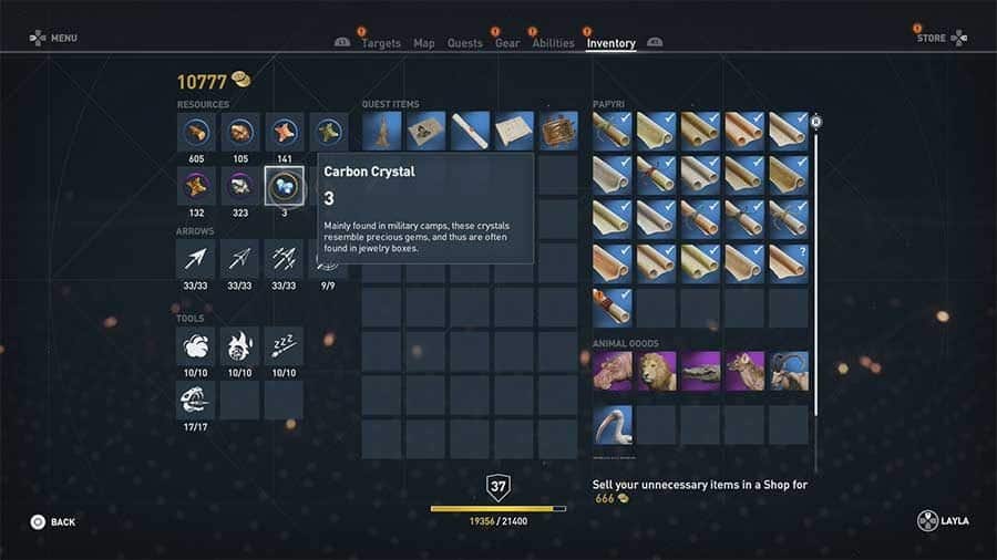 Where To Find Carbon Crystal In Assassins Creed Origins