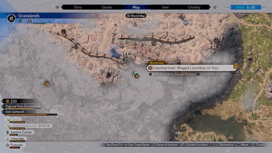 A map showing Where To Find Quetzalcoatl In Final Fantasy 7 Rebirth